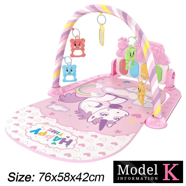 Soporte de Fitness para bebé, juego de música, juguetes de actividades de gimnasio, manta para gatear de Piano para recién nacido, almohadilla de juego de Pedal, regalos de educación temprana de 0 a 36 meses