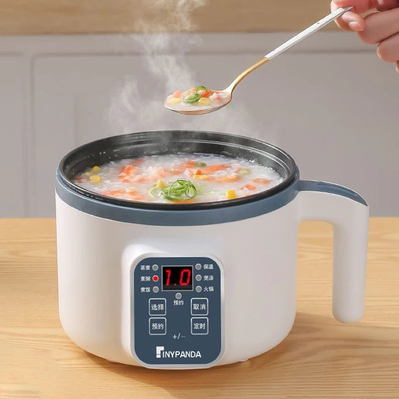 Olla arrocera eléctrica de 1,7 l, doble capa, 220V, multicocina antiadherente, multicocina mecánica inteligente, olla de arroz al vapor para el hogar
