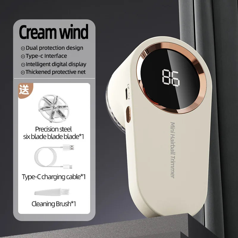 Dispositivo de depilación de cabello para ropa, dispositivo de depilación de cabello de partículas eléctrico Digital portátil LED, dispositivo de eliminación de fieltro recargable por USB