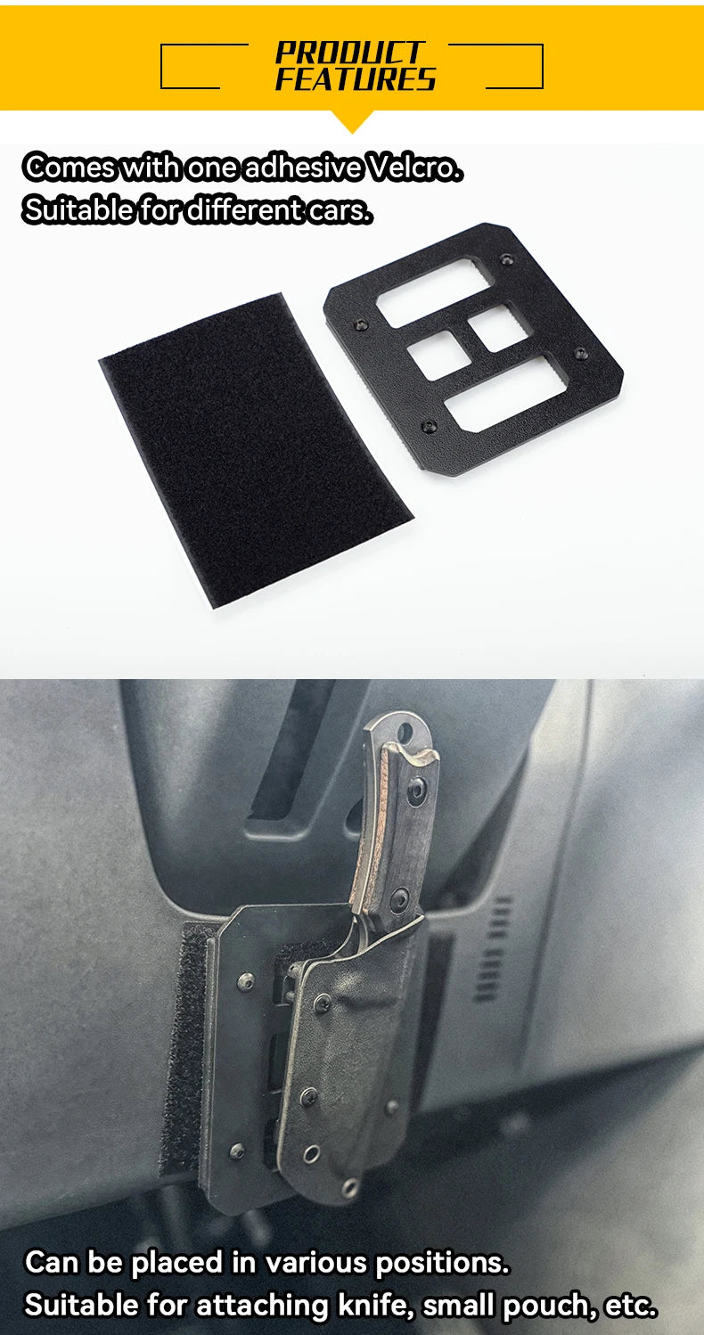 Panel Molle Portátil para Almacenamiento Modular, Organizador de Vehículos, Consola Central, Almacenamiento en el Guantera, Plástico ABS, Accesorios Interiores para Automóviles