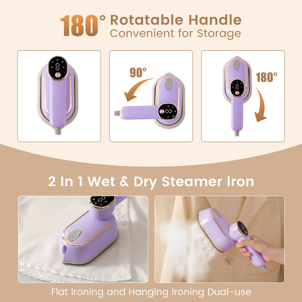 Máquina de planchar de mano pequeña, máquina de planchar a vapor para el hogar, máquina de planchar colgante portátil, plancha de vapor