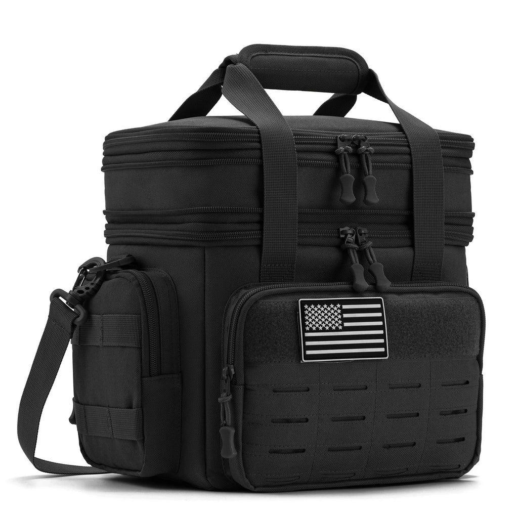 Fiambrera táctica de 18L para hombre, bolsa térmica con aislamiento de alta resistencia expandible, bolsa térmica a prueba de fugas, trabajo, Camping, pícnic al aire libre