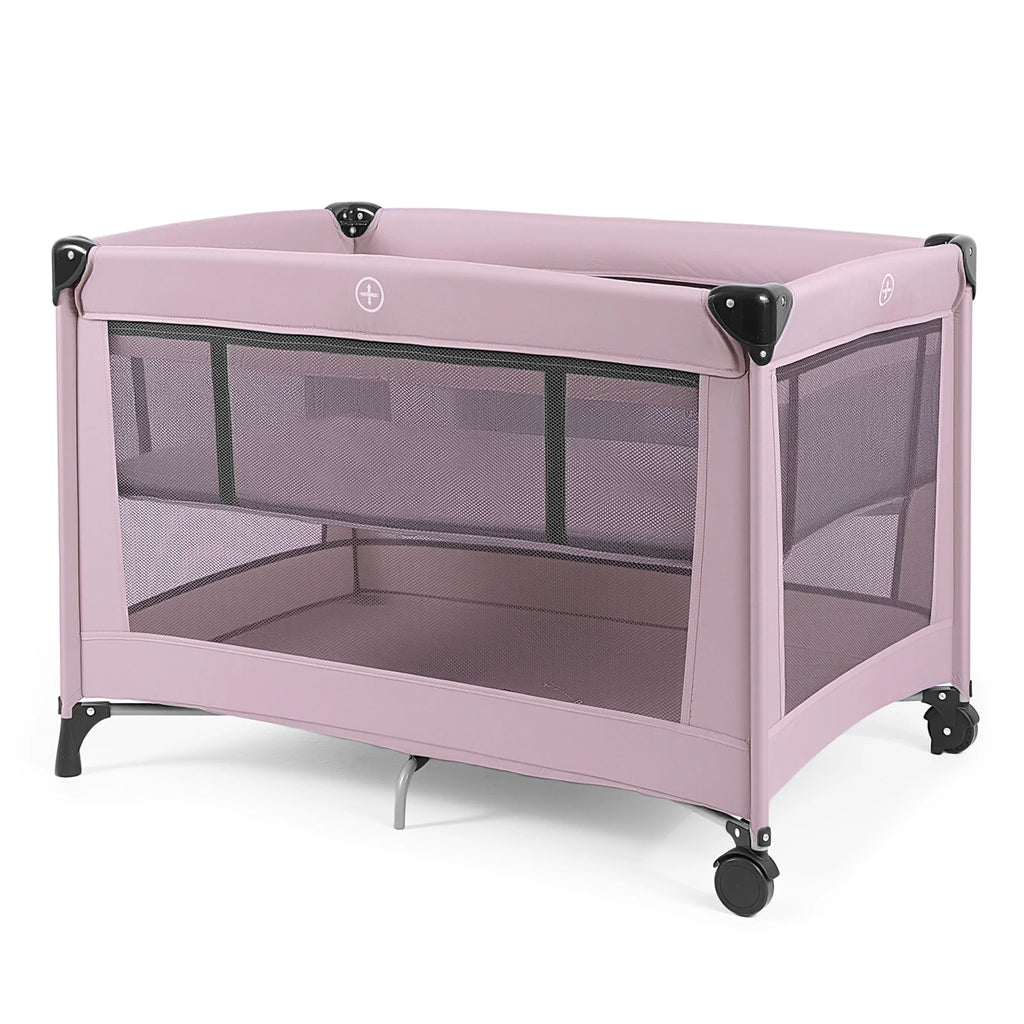 Cuna de Viaje Plegable con Colchón Suave, Ruedas y Bolsa de Transporte, Plegado Rápido y Compacto para Uso en Interiores y Exteriores para Recién Nacidos y Niños Pequeños