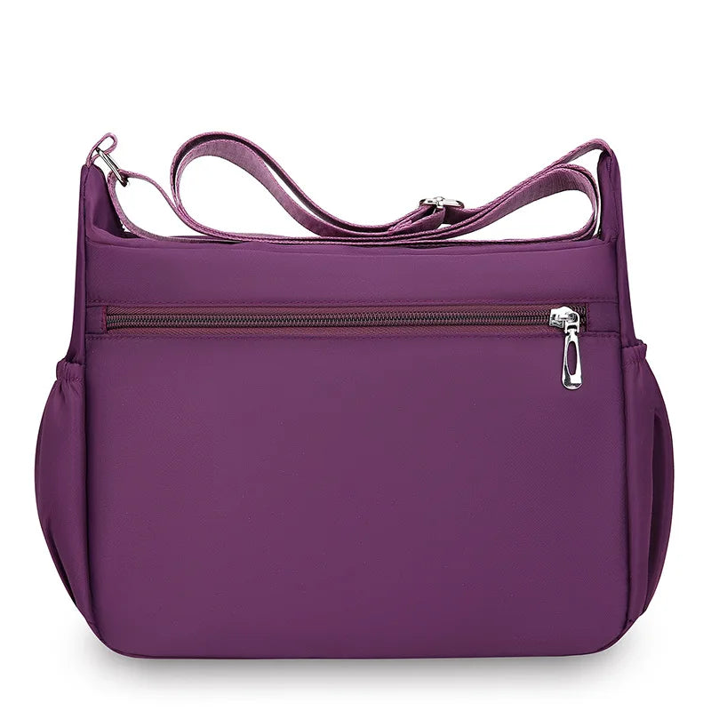 Bolso cruzado de nailon para mujer, bolso de hombro de gran capacidad, bolso femenino con múltiples bolsillos, bolso de compras de viaje para mujer, bolso de ocio