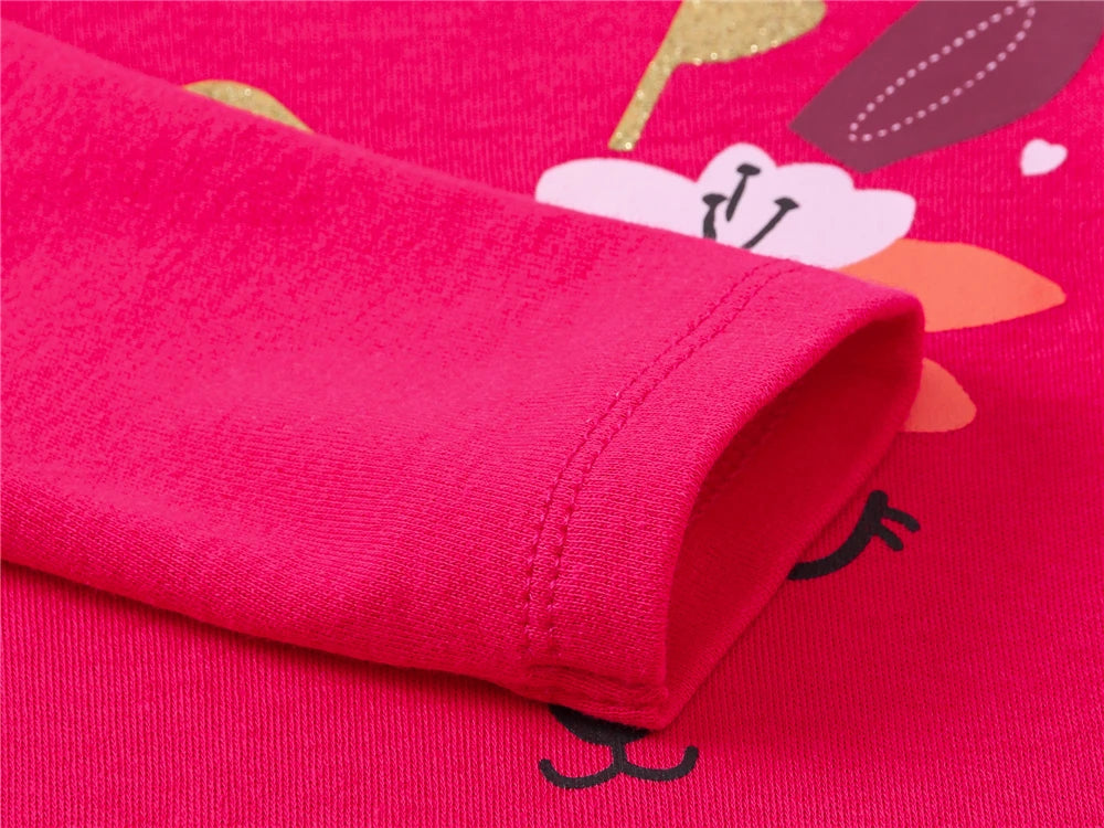Kavkas 3 unids/lote, ropa encantadora con estampado de ciervo Sika para niñas, 100% algodón de 0 a 24 meses, pelele para bebés, monos de manga larga