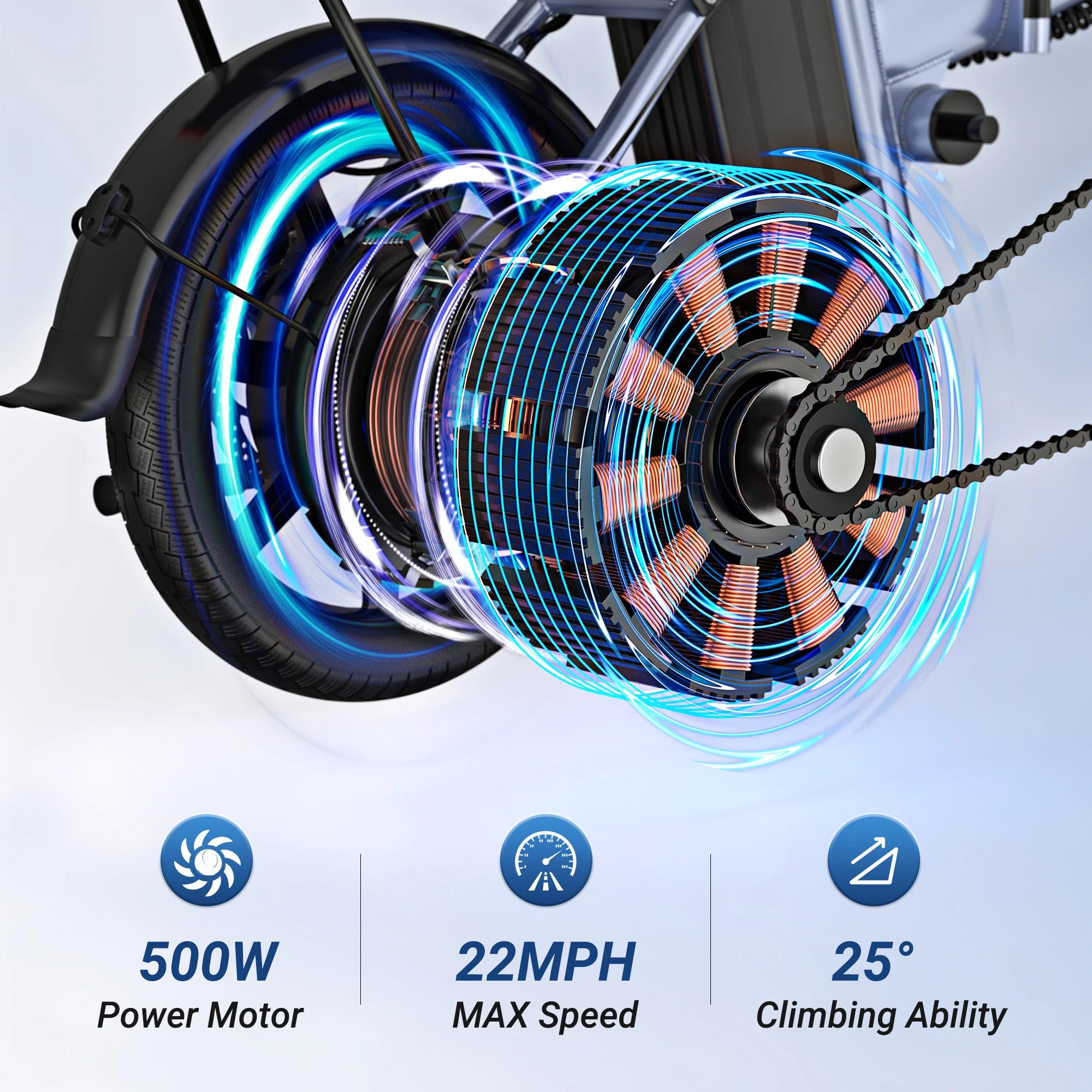Bicicleta Eléctrica Plegable E14 de 500W para Adultos, 22MPH, 38 Millas, 14 Pulgadas, con Cuadro Plegable y Cesta Trasera, Bicicleta Eléctrica Urbana, Stock en la UE