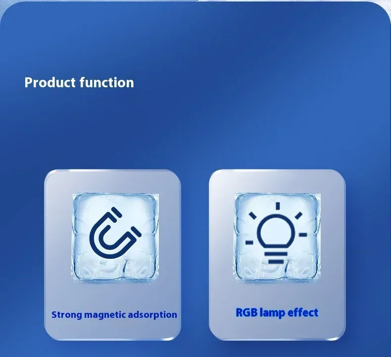 Enfriador de Teléfono Portátil Magnético, Ventilador Ligero de Bajo Ruido con Luz RGB, Enfriamiento Rápido para Teléfono, Tableta, Juegos PUGB