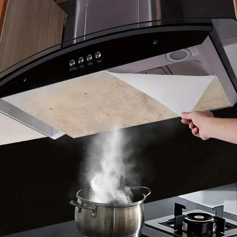 12 Uds capó desechable filtro de aceite papel no tejido capó Extractor ventilador filtro cocina capó grasa Anti aceite algodón