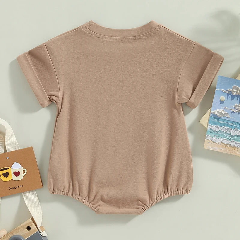 Pelele para bebé recién nacido, ropa de cuello redondo, monos sueltos informales sólidos, Pelele de algodón para niño pequeño