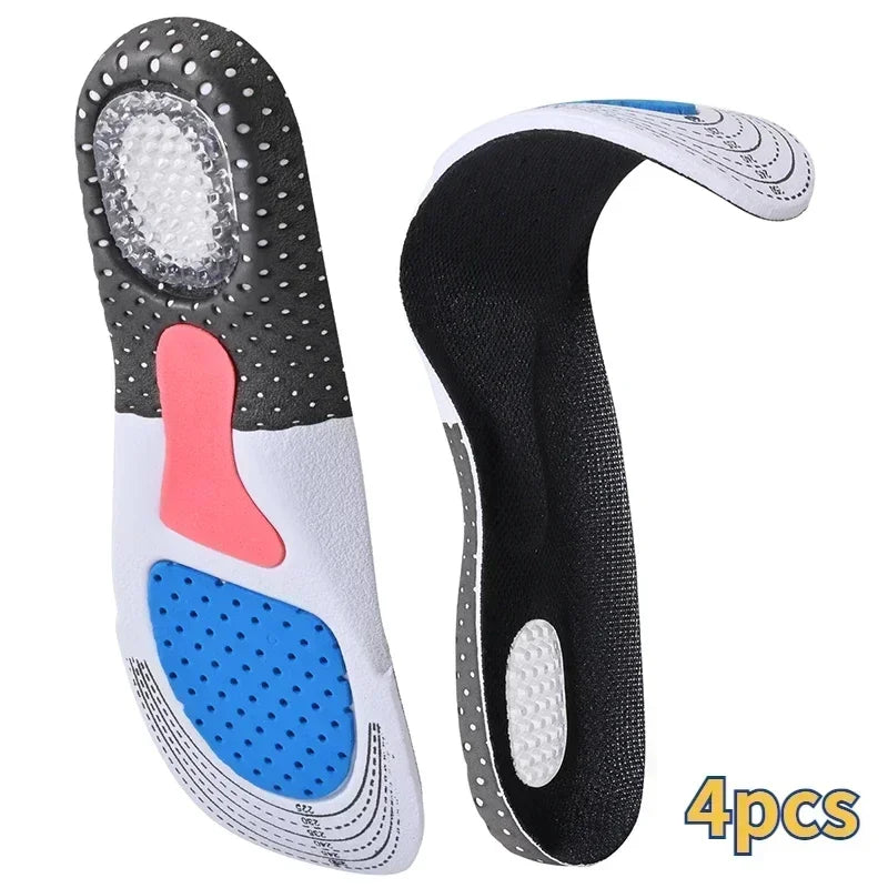 Plantillas ortopédicas para pies, soporte para arco, fascitis Plantar, plantilla ortopédica de silicona que absorbe los golpes, cojín suave para correr, 6 uds.