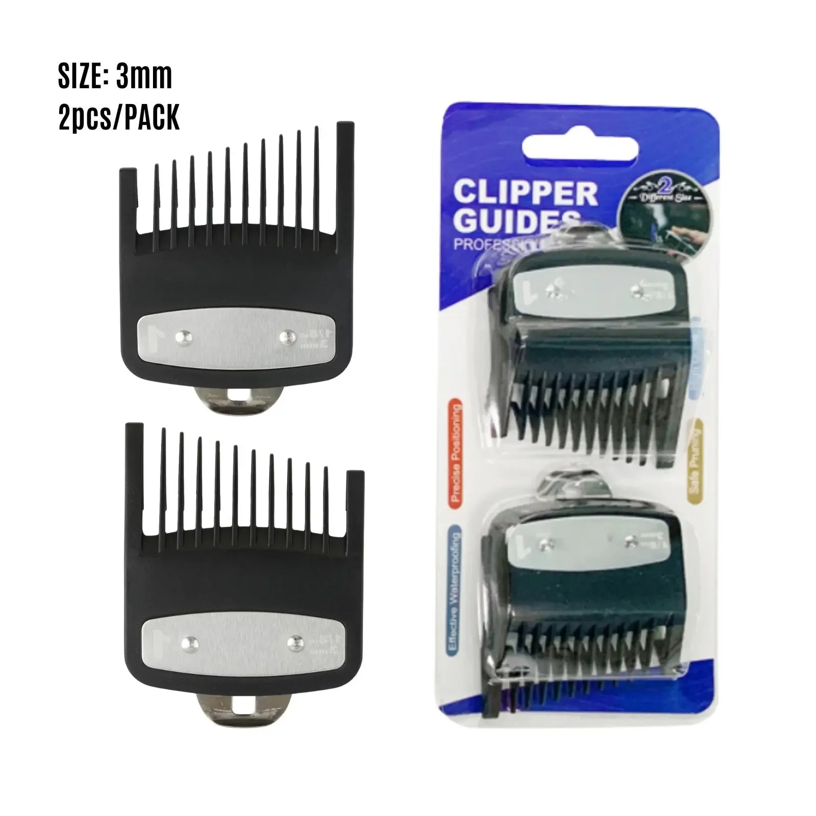 Peines de límite para cortapelos profesionales, guía de corte de pelo para peluquero, protectores para maquinilla de cortar el pelo, herramientas de estilismo de 3mm/4,5mm, 2 uds.