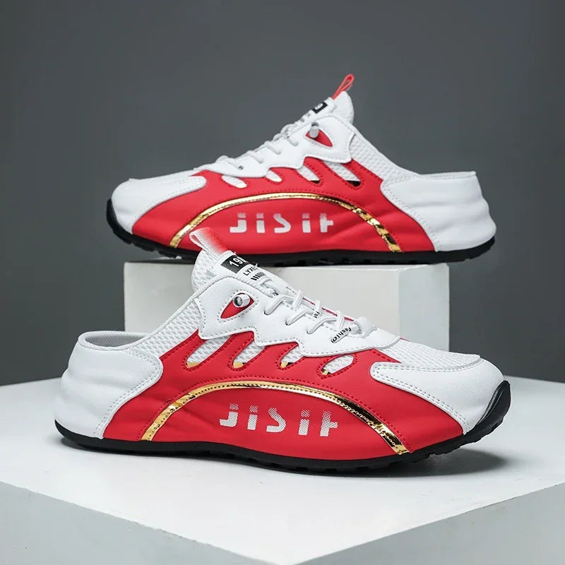 Zapatos informales ligeros y transpirables para hombre, medias zapatillas antideslizantes, zapatos perezosos, zapatillas cómodas para caminar, verano