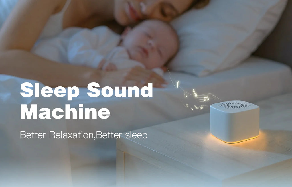 Máquina Portátil de Ruido Blanco para Bebés, Ayuda para Dormir y Calmante con 30 Sonidos Relajantes, Luz Nocturna y Temporizador, Artículos para Bebés, Regalo para Recién Nacidos