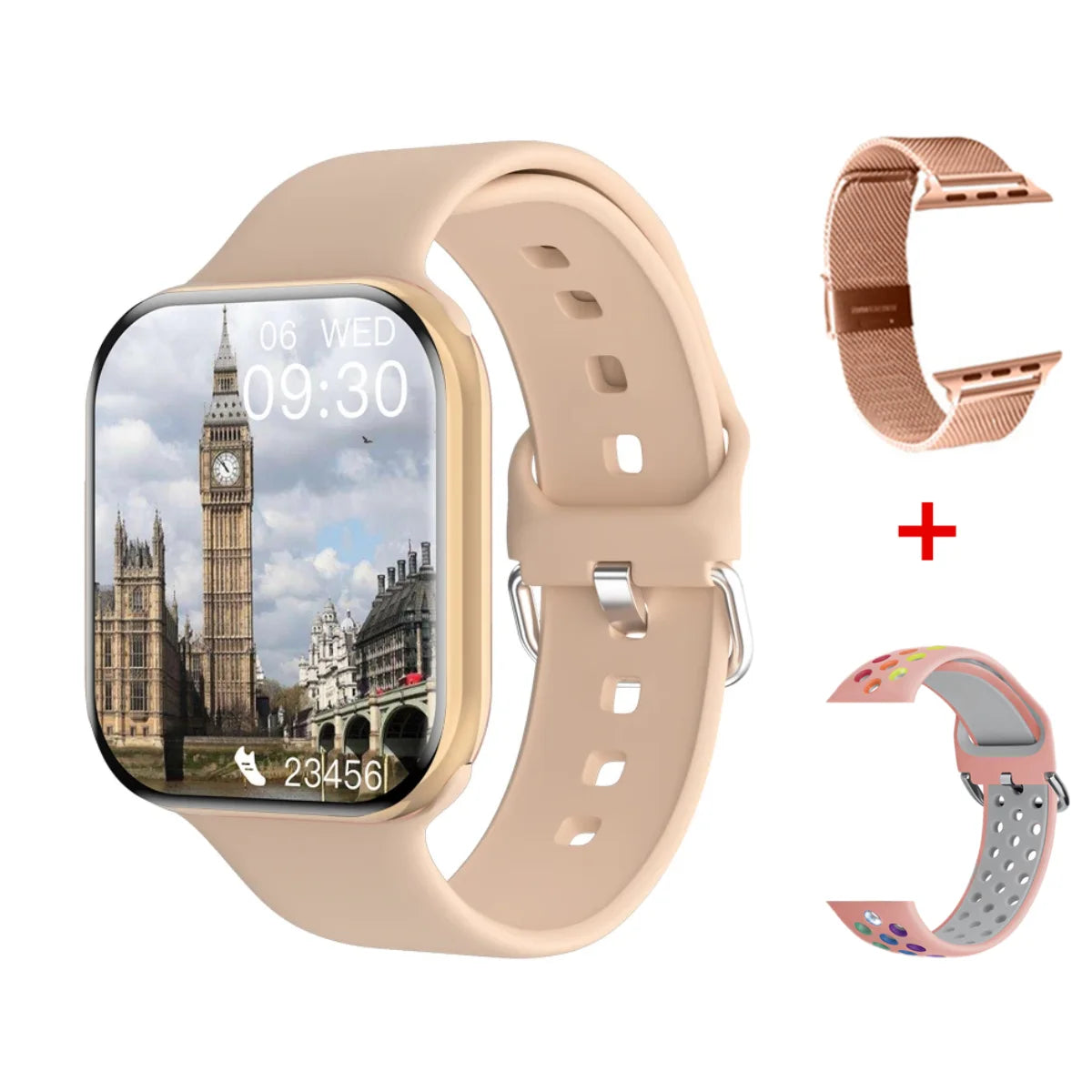 Nuevo reloj inteligente serie X para hombre y mujer, con monitor de presión arterial, llamadas por Bluetooth, NFC, monitorización del sueño, carga inalámbrica, reloj deportivo compatible con IOS y Android.