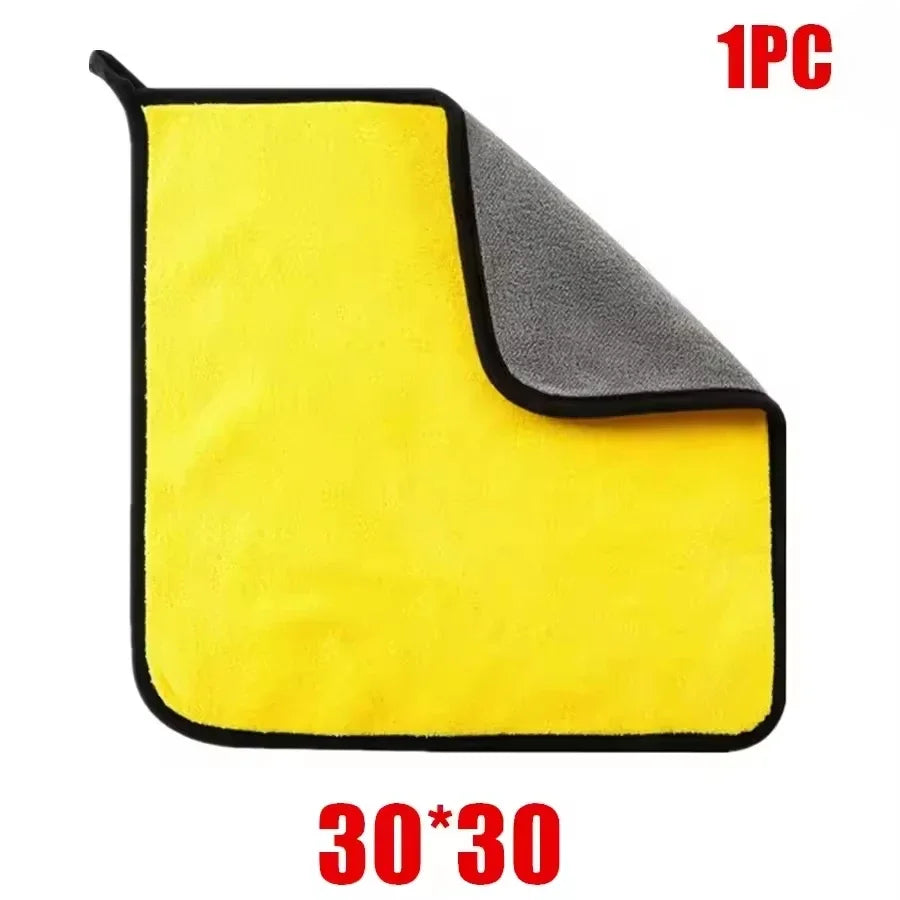 Toallas de limpieza de microfibra para coche, 1/2/3/6/10 Uds., 30x60cm, suaves, de secado rápido para espejos y ventanas, trapos de limpieza, paño de lavado de doble capa