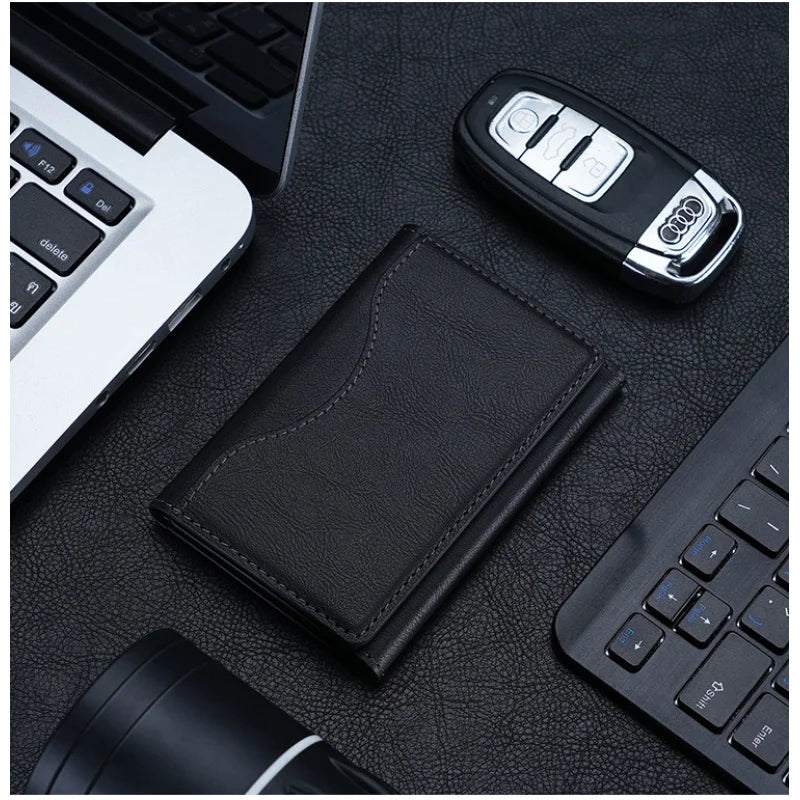 Cartera con tarjetero magnético para iPhone, Samsung, Xiaomi, MagSafe, funda desmontable con múltiples ranuras para tarjetas