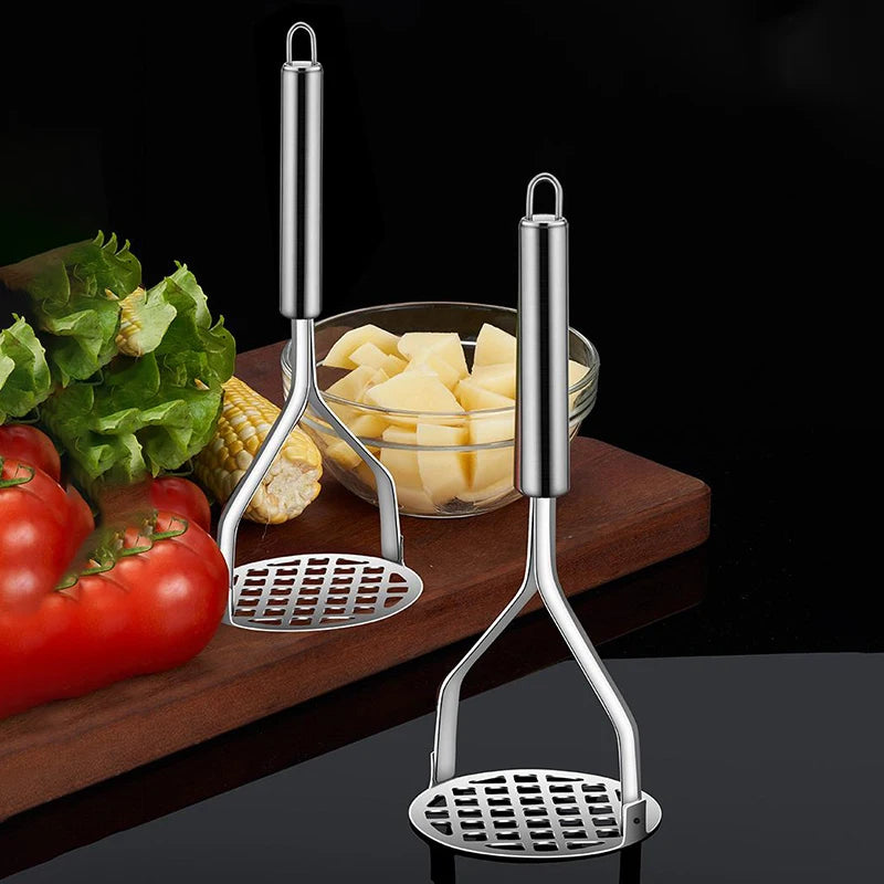 Aparato de Cocina, prensa de barro creativa, machacador de puré, máquina para hacer jugo, trituradora de patatas de acero inoxidable, empujador, herramientas de fruta, Cocina Cozinha