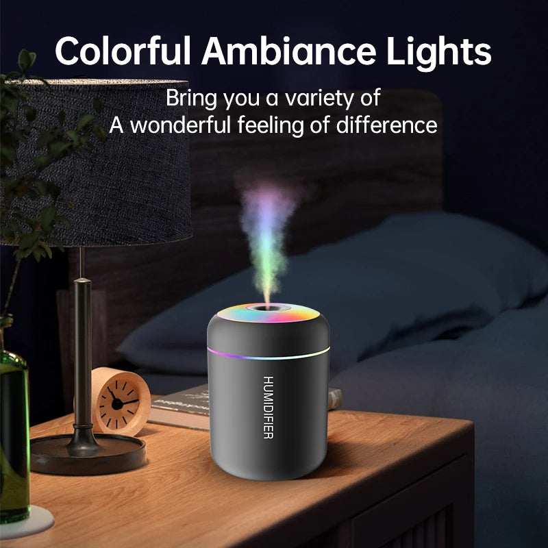 Mini humidificador de aire de 180ML, difusor de Aroma eléctrico USB, purificador de aceites esenciales, generador de niebla de aromaterapia, luces para coche, hogar y dormitorio