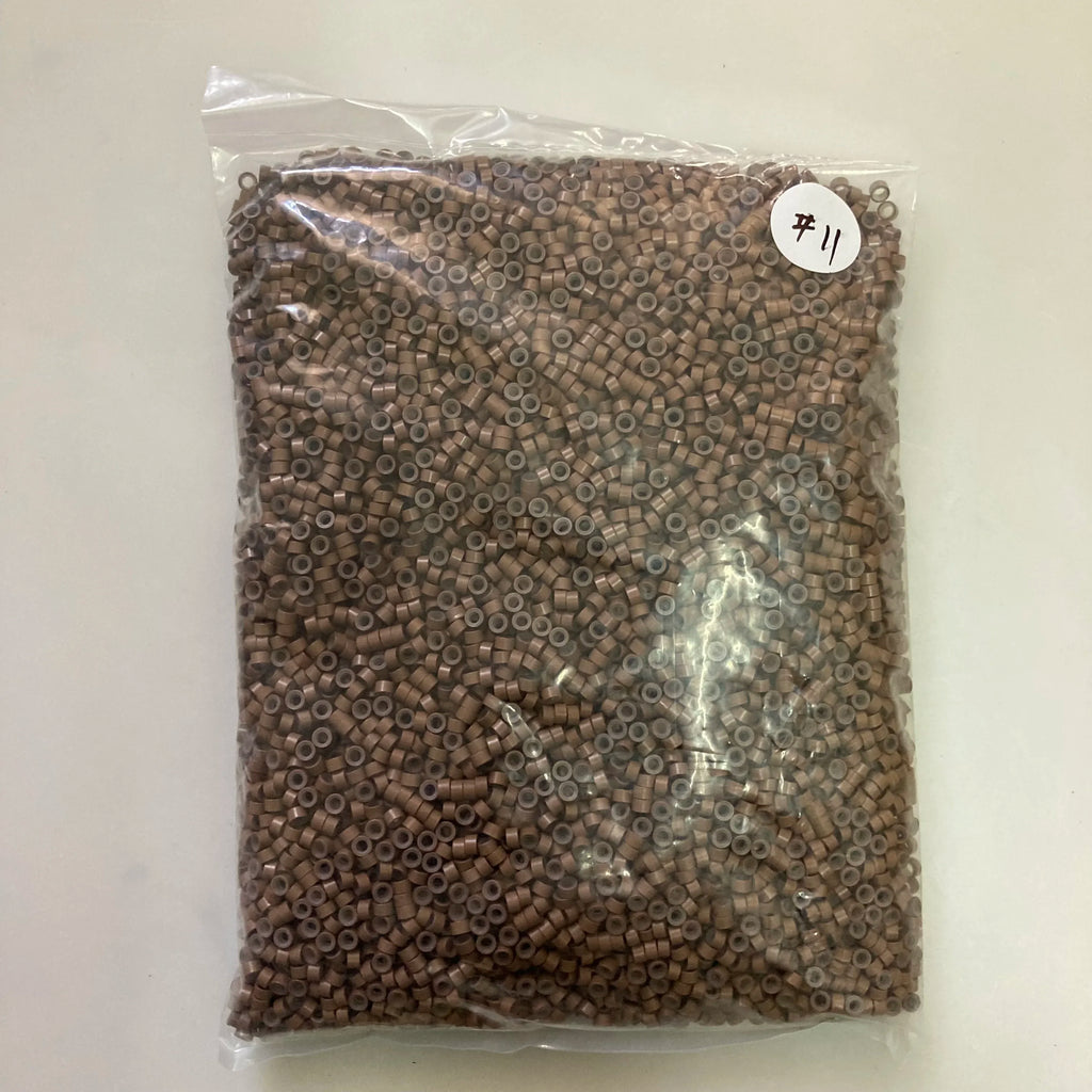10000 unids/bolsa 5mm Micro anillo cuentas herramientas para extensiones de cabello micro anillos con silicona