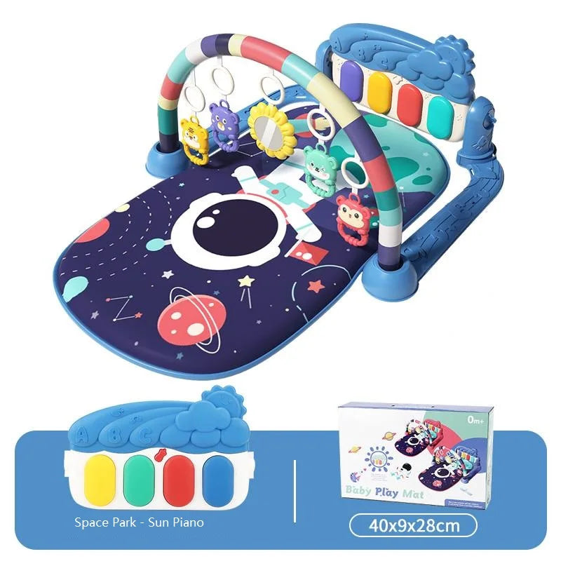 Raqueta de Fitness para bebé, juguete de Piano, Pedal de música para bebé recién nacido, equipo de Fitness suave y desmontable, estera de escalada