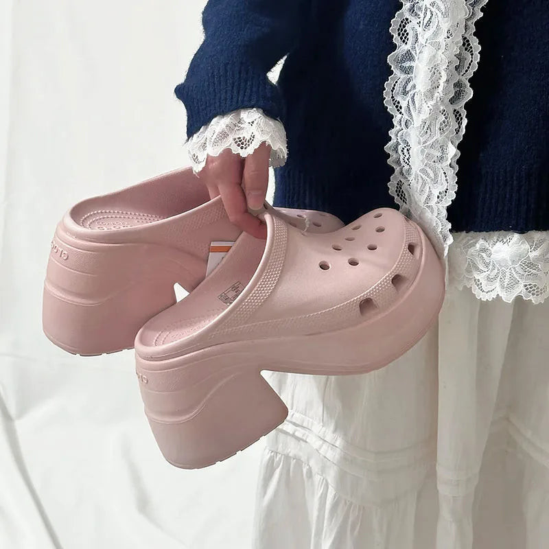 Sandalias de tacón alto de sirena a la moda para mujer, estilo nuevo primavera-verano 2026, tacón grueso y delgado, casuales,...
