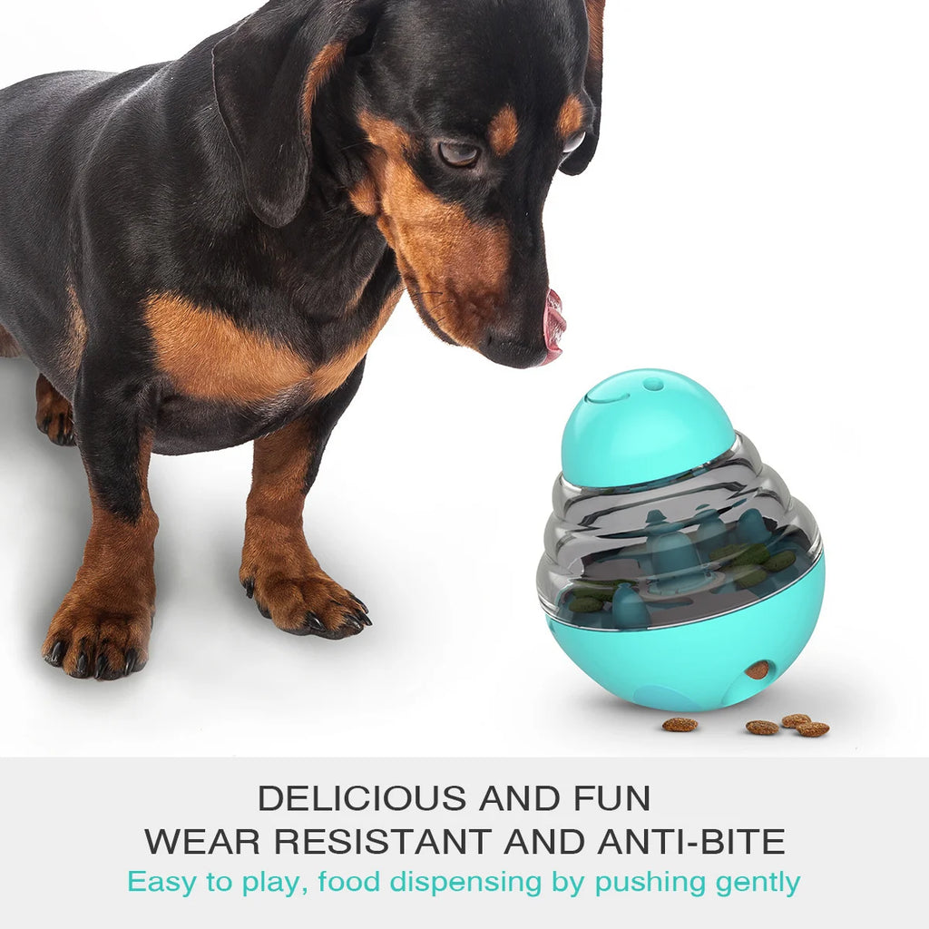 Juguete Dispensador de Comida para Perros, Tipo Rompecabezas, con Bola Antiderrames, Alimentador Lento