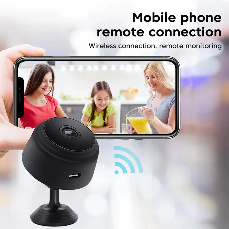Mini cámara WiFi HD de 1080P, Monitor de bebé, vigilancia de seguridad interior, videocámara de visión nocturna, cámara IP, grabadora de Audio y vídeo