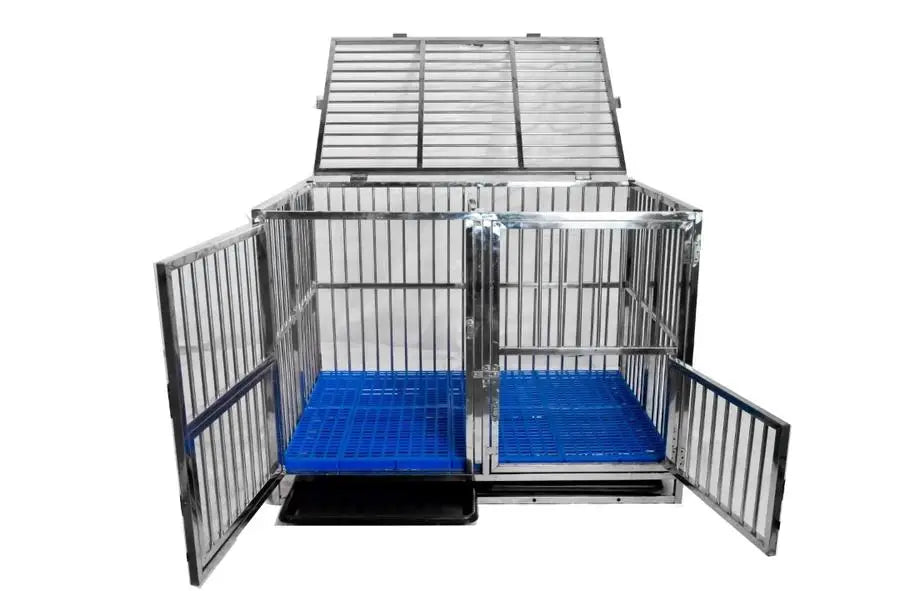 Jaula Plegable de Alambre Metálico Reforzado de Acero Inoxidable para Perros Grandes, Casetas Plegables para Mascotas, Jaulas para Perros Adultos en Oferta