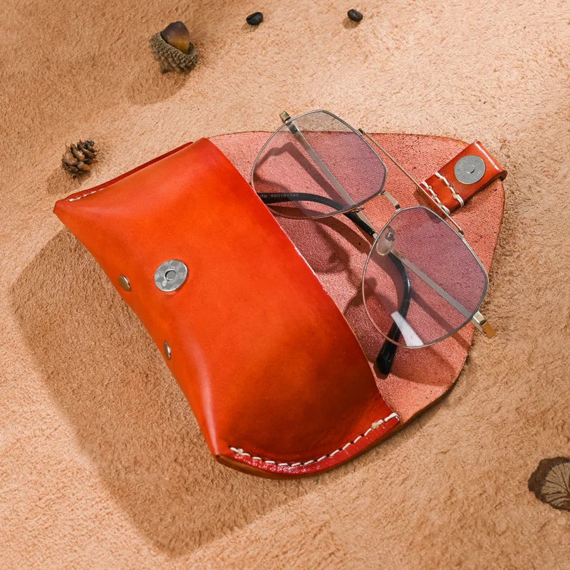 Newsbirds-Funda de cuero para gafas de sol, Cartera de mano para gafas de sol, informal, Vintage, a la moda