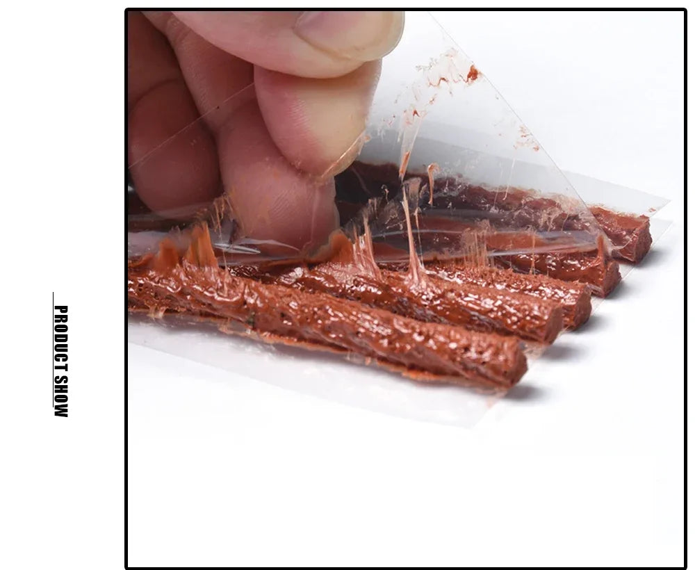 Kit de reparación rápida de neumáticos, cuerda de goma, fijación de pinchazos para coche, motocicleta, bicicleta eléctrica, herramienta de parche de emergencia para neumáticos de vacío, 1-20 juegos