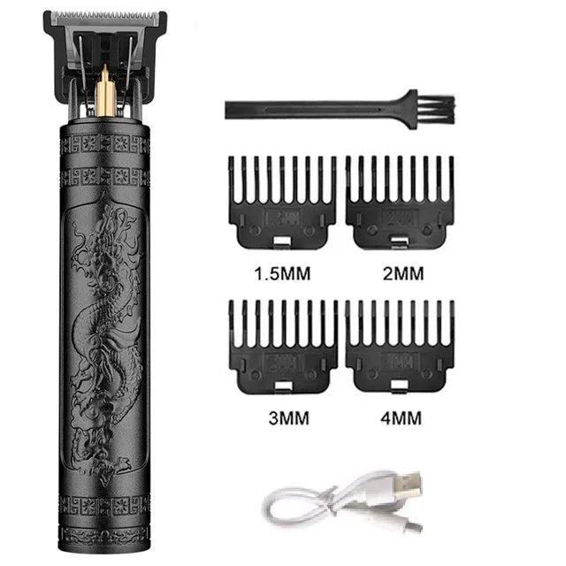 Afeitadora eléctrica Vintage T9, cortadora de pelo inalámbrica para peluquero, cortadora de pelo con carga USB, cortadora de pelo portátil adecuada para hombres