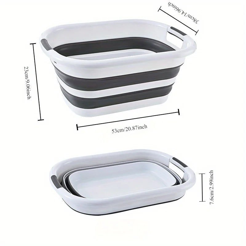 Cesta de almacenamiento plegable multifuncional, cesto para la colada, bañera para mascotas, organizador que ahorra espacio para huecos de ducha, cestas para la colada