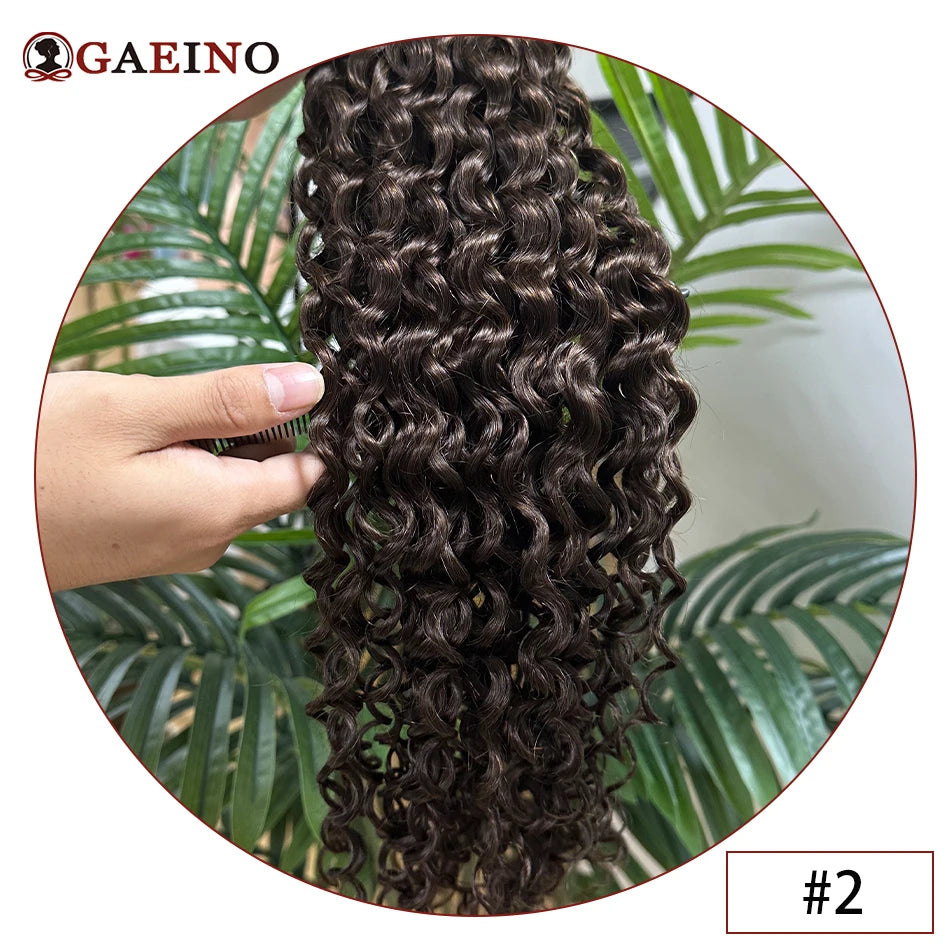 Cinta de onda de agua en extensión de cabello humano, cinta de trama de piel de cabello brasileño en cabello humano rizado, Color negro, marrón y Rubio, 20 piezas por juego