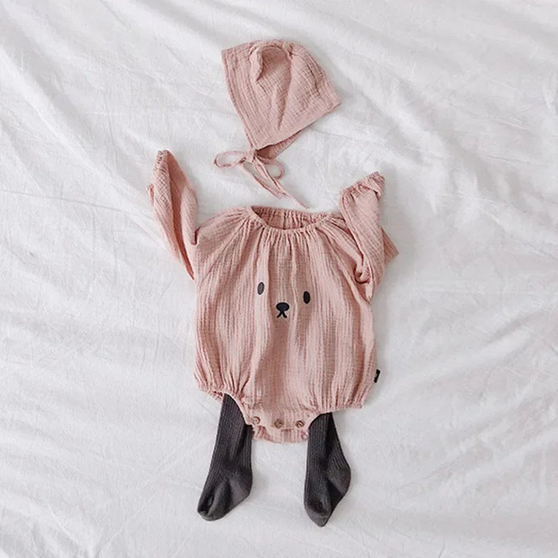 Body para bebé recién nacido con sombrero, ropa de algodón orgánico de manga larga para niña y niño, disfraces de fotografía, ropa para niña y niño
