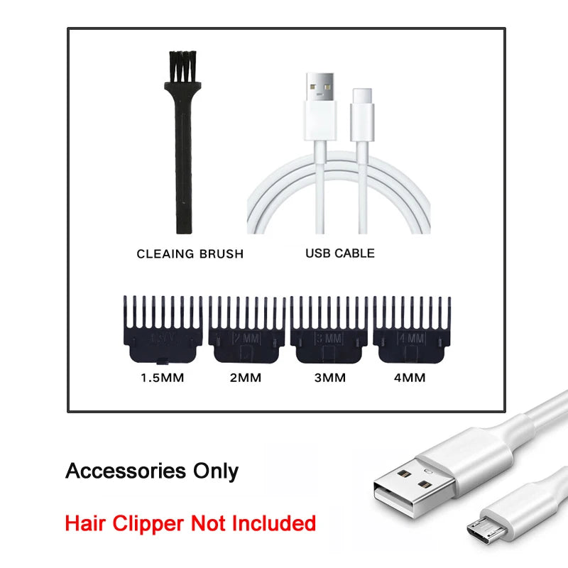 Cortadora de pelo eléctrica LCD, todo en uno, cabezal de luz dorada, cortadora de pelo recargable, cabezal de aceite, maquinilla de afeitar para tallar el cabello