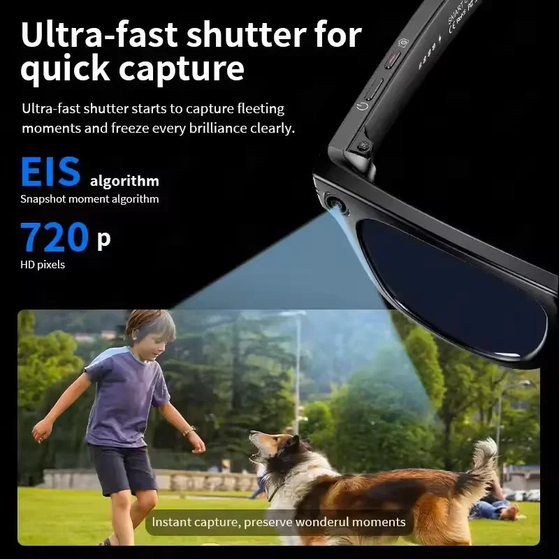 Gafas Inteligentes 2026 Nueva Versión con Cámara, Grabación de Video, Reconocimiento de Fotos por IA, Llamadas Bluetooth, Traducción de Voz, Gafas de Sol para Hombre