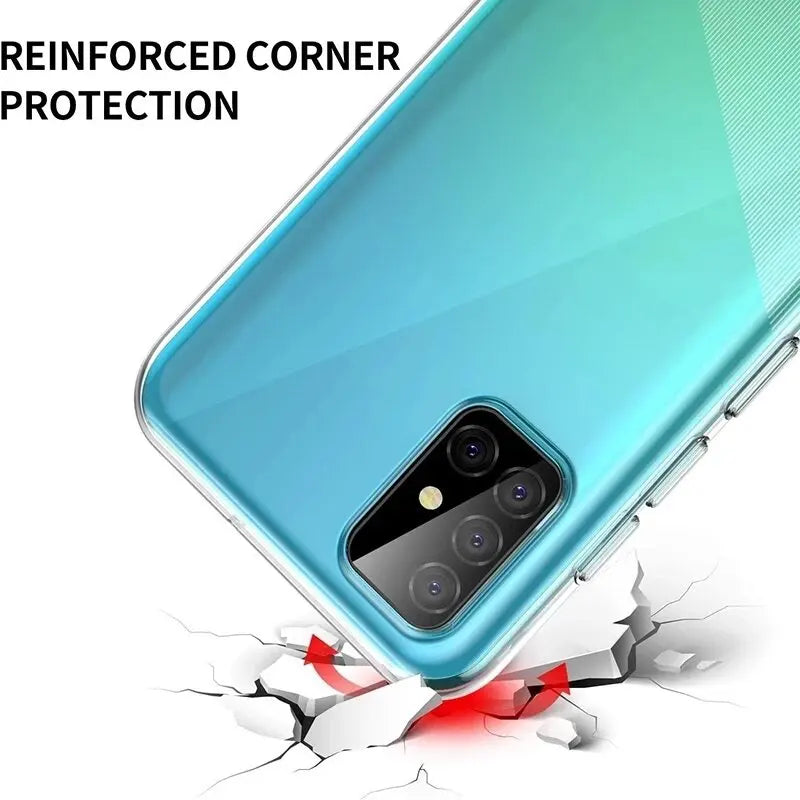 Funda transparente de TPU suave OPPO A78 5G A60 A98 A79 A58 A38 4G A96 A76 A94 A95 A57 A54 A77s A55 A74 cubierta transparente a prueba de golpes