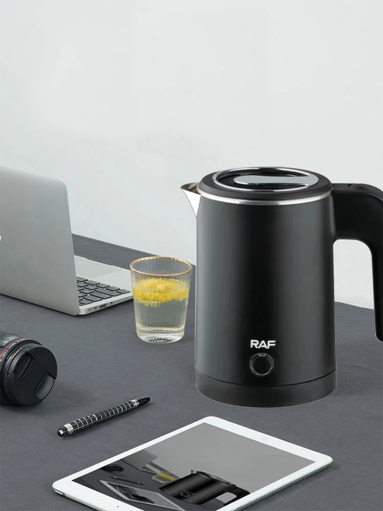 Hervidor eléctrico de viaje para té y café, caldera de agua portátil de acero inoxidable de 0,8l para Hotel, viaje familiar, cocina, tetera inteligente