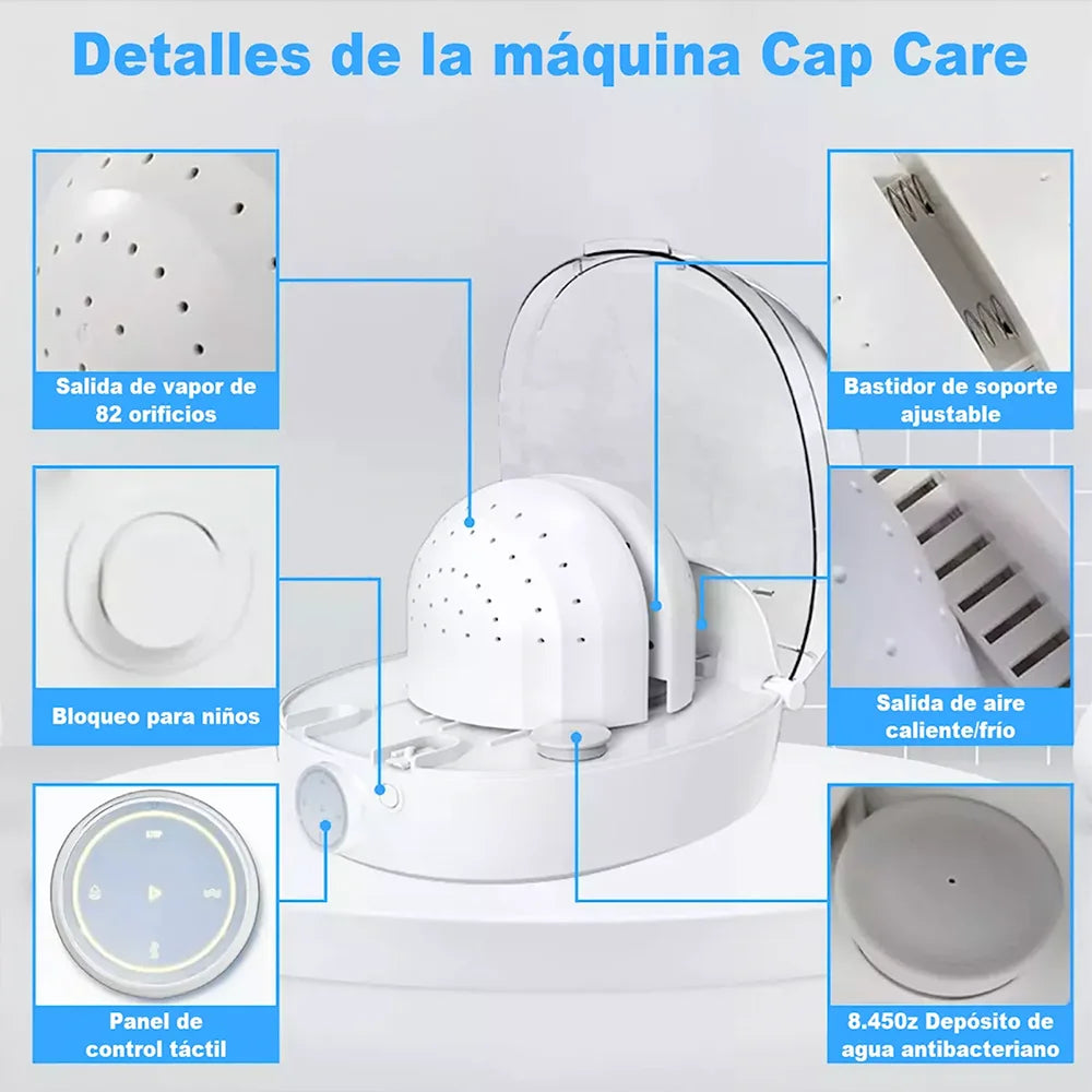Máquinas automáticas para el cuidado de sombreros, esterilización a vapor, planchado y secado de sombreros de béisbol, sombreros de pescador, etc. (también para la pasteurización a vapor de pelucas)