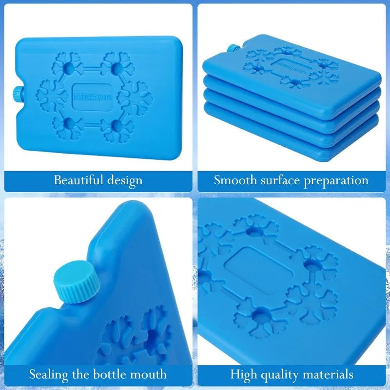 Paquete de hielo portátil reutilizable, paquete de enfriamiento para congelador, caja de llenado de agua de enfriamiento de larga duración PARA refrigeración y almacenamiento de alimentos frescos