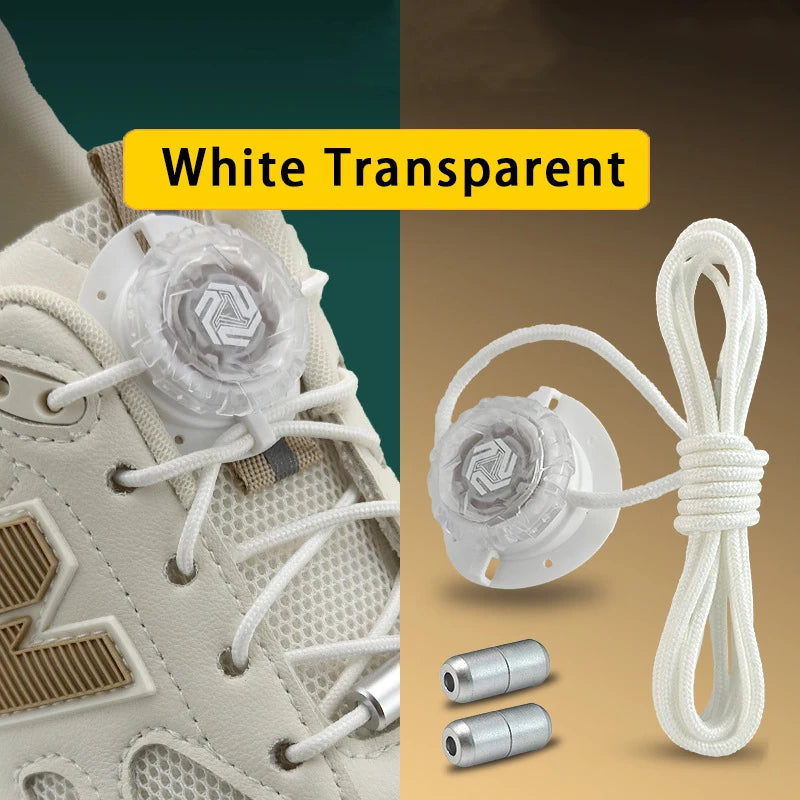 Cordones automáticos para zapatos sin nudos, cordones con hebilla giratoria, cordones gruesos para zapatillas, cordones rápidos para niños y adultos, unisex.