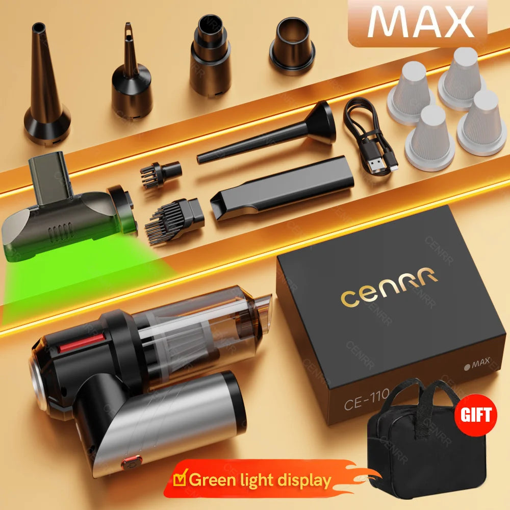 CENRR 998000 Aspirador de coche PA, Mini aspirador inalámbrico potente para coche, aspirador portátil de mano, electrodoméstico