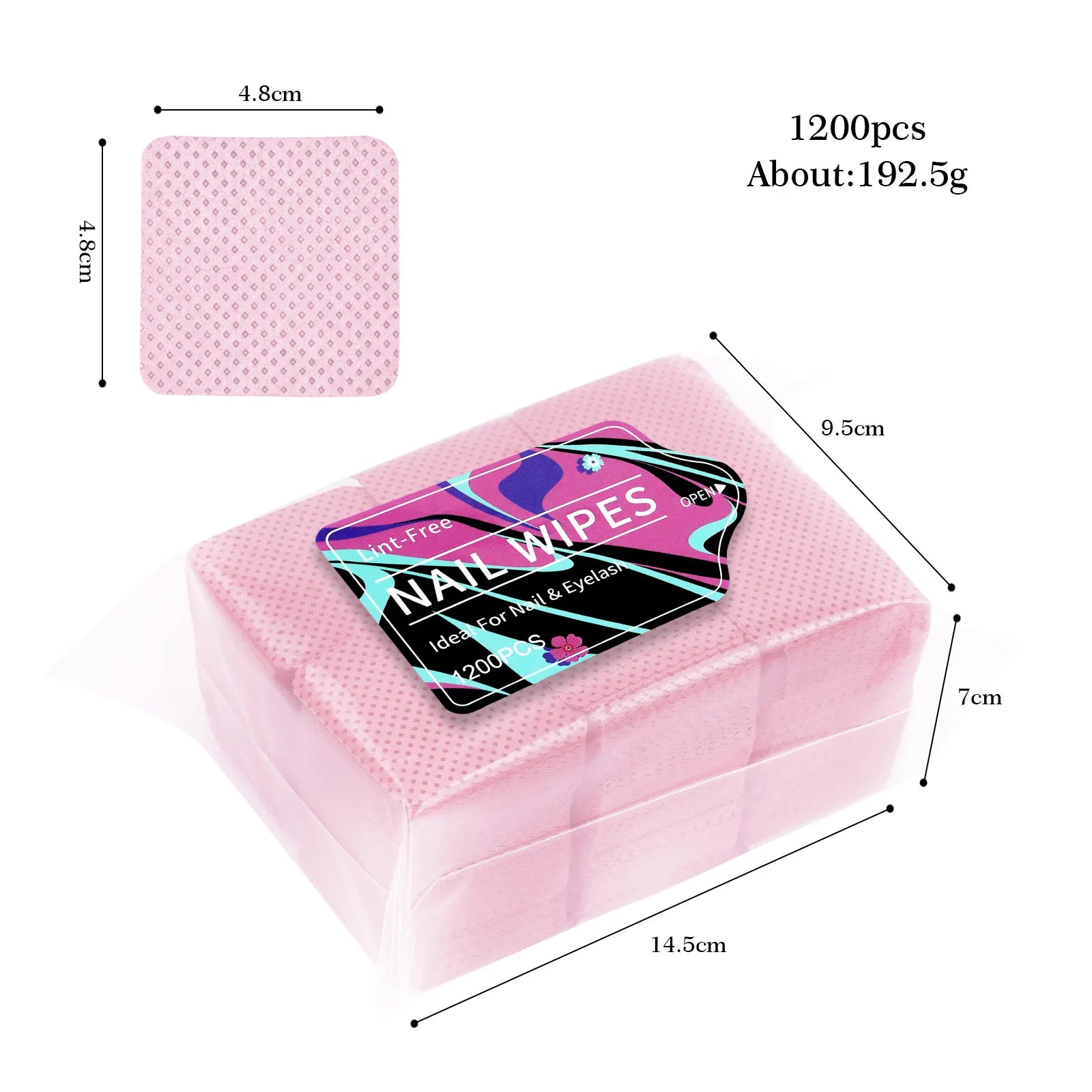 Toallitas de pegamento para pestañas sin pelusa para decoración de uñas en caja, removedor de esmalte de Gel de papel, pegamento limpio, almohadillas de algodón, Herramientas de limpieza de belleza, 1080 Uds.