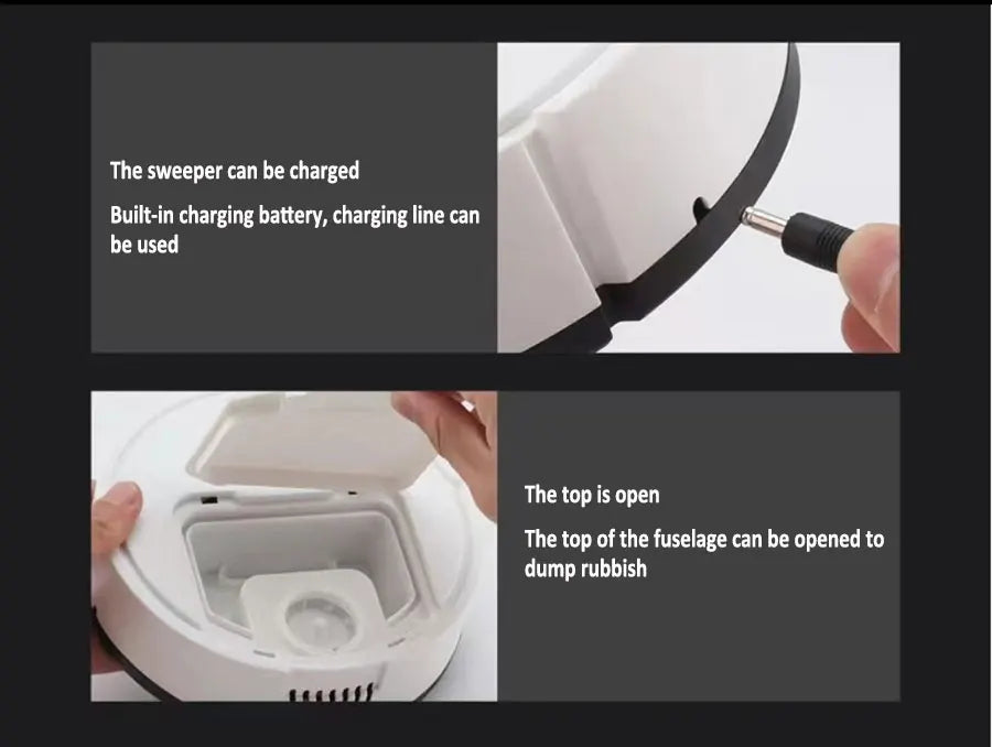 Nuevo Robot aspirador de barrido USB, fregado 3 en 1, inalámbrico inteligente, 1500Pa, limpieza de arrastre, barrido de suelo para el hogar y la Oficina