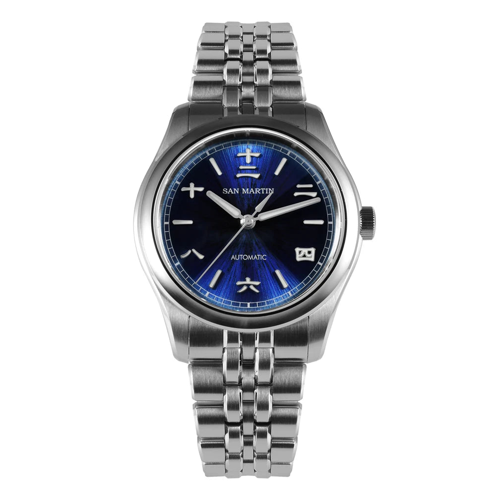 San Martin nuevo reloj Gada de 39mm estilo chino diseño Original Sunburst JianZhan Miyota 90S5 vestido de hombre mecánico automático SN0144