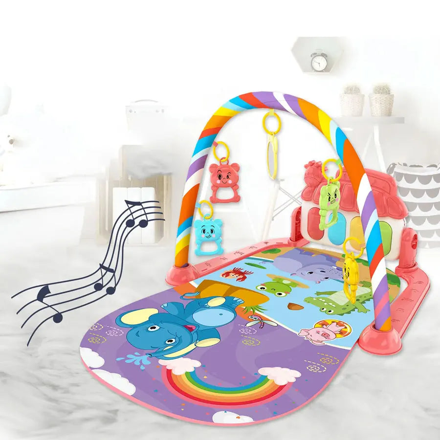 Tapete de juego para bebé, alfombra de actividades para gatear en gimnasio, juguetes para regalo de 0 a 12 meses, tapete de juego infantil, estante de música para niños pequeños, alfombra con teclado de Piano