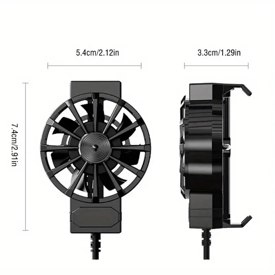 Enfriador portátil para teléfono, ventilador para teléfono, control de temperatura del dispositivo, imprescindible para jugadores y entusiastas de la tecnología