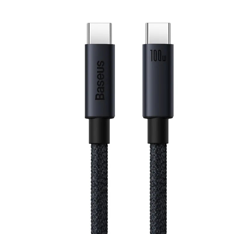 Baseus-Cable USB tipo C de carga rápida, cargador de 100W, PD, para iPhone 16, 15 Plus Pro Max, Macbook, Xiaomi y Samsung