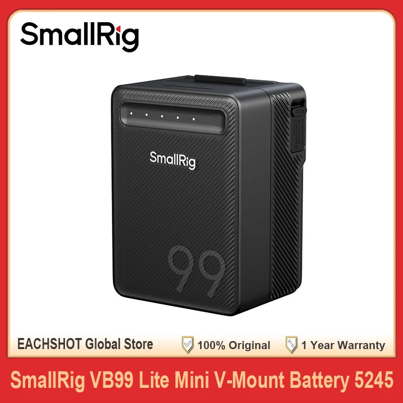 SmallRig VB99 Lite Mini V Mount batería 14,54 V 6800mAh 99Wh banco de energía con carga rápida de 65W para cámara de teléfono con luz COB