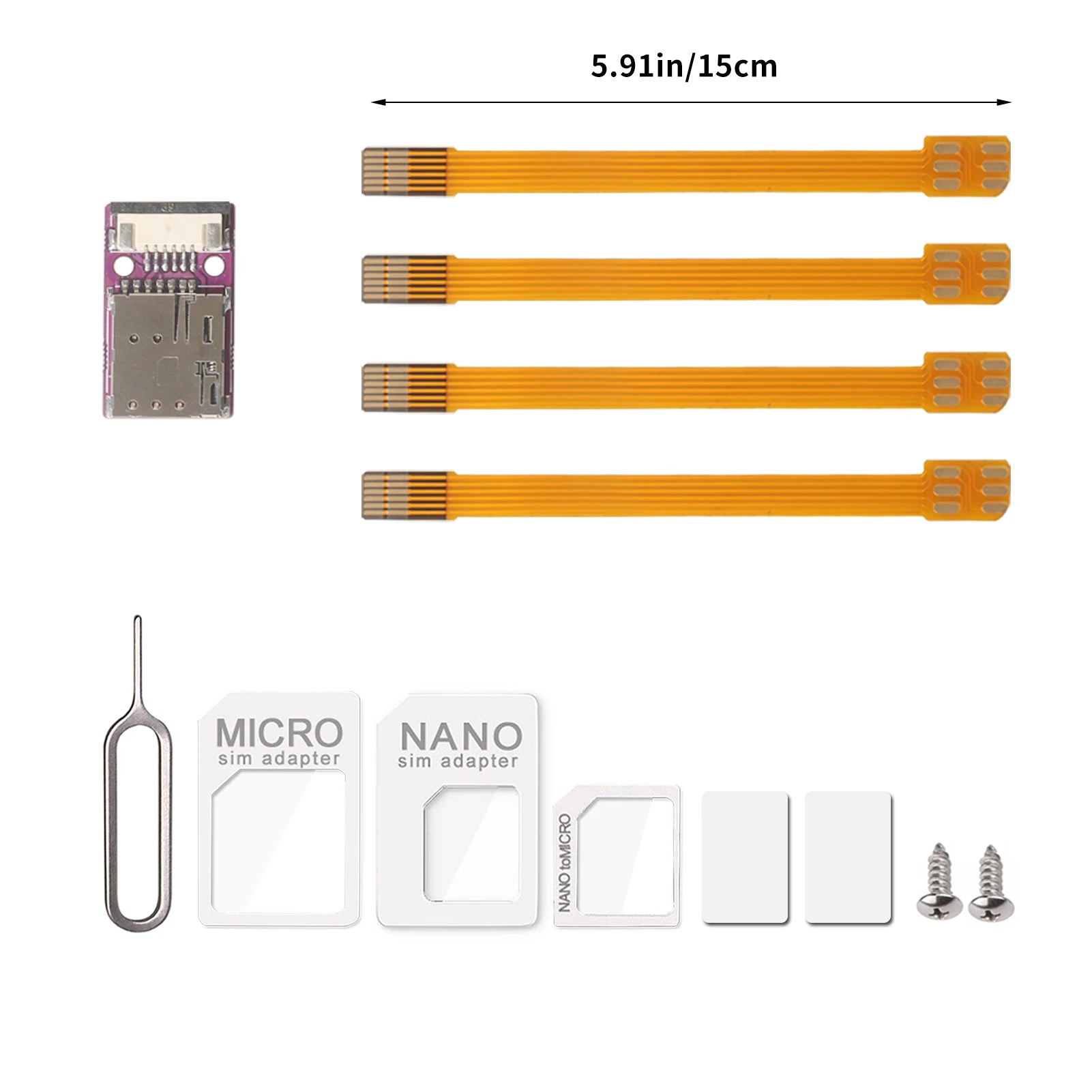 Herramienta de activación de tarjeta IC de teléfono móvil TPC, convertidor de expulsión de tarjeta Nano SIM, adaptador de expansión de tarjeta Nano SIM FPC, Cable flexible de 15cm